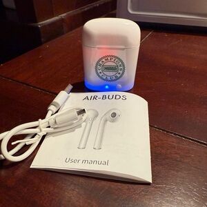White Wireless Earbuds with Charging Case